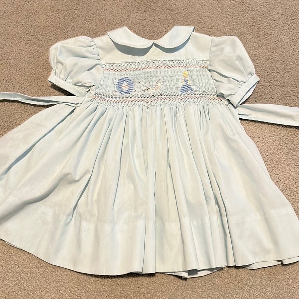 Cinderella Embroidered Smock Dress